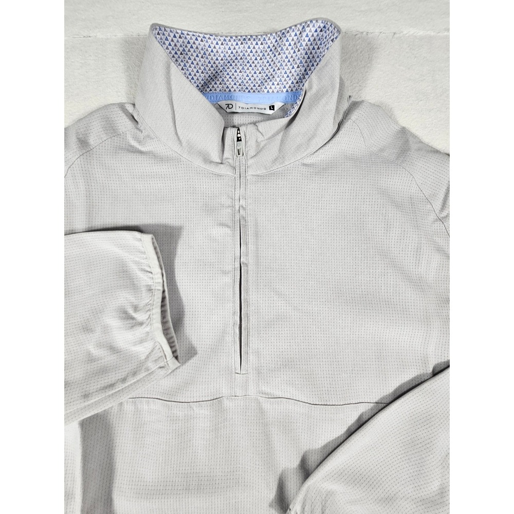 7Diamonds Oxygenate Quarter Zip Pullover Mens‎ Large Grey SPV-1026 Performance